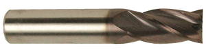 M.A. Ford 4 Flute Micrograin Solid Carbide TiALN Coated Single End Mill, 3/8" Size & Shank Diameter, 1" Length of Cut, 2-1/2" Overall Length