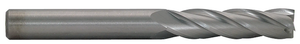 M.A. Ford 4 Flute Micrograin Long Length Solid Carbide Single End Mill, 1/8" Size & Shank Diameter, 1" Length of Cut, 2-1/2" Overall Length
