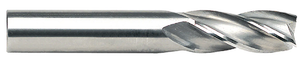 Rushmore USA 4 Flute Micrograin Solid Carbide Single Finishing End Mill, 11/16" Size, 3/4" Shank Diameter, 1-1/2" Length of Cut, 4" Overall Length