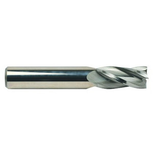 Rushmore USA 4 Flute Solid Carbide .030" Corner Radius Single End Mill, 5/16" Size & Shank Diameter, 13/16" Length of Cut, 2-1/2" Overall Length
