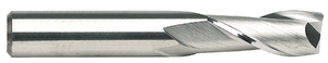 Rushmore USA 2 Flute Metric Micrograin Solid Carbide Single End Mill, 2mm Size, 3mm Shank Diameter, 6.3mm Length of Cut, 38mm Overall Length - 20-504-220