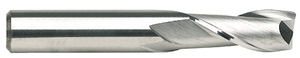 Rushmore USA 2 Flute Metric Micrograin Solid Carbide Single End Mill, 7mm Size, 8mm Shank Diameter, 19mm Length of Cut, 63mm Overall Length