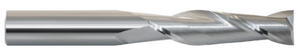 Rushmore USA 2 Flute Extra Long Length Uncoated Carbide Single End Mill, 1/4" Size & Shank Diameter, 1-1/2" Flute Length, 4" Overall Length