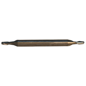 Rushmore USA 2 Flute Stub Length Solid Carbide Double End Mill, 3/32" Size, 1/8" Shank Diameter, 3/16" Flute Length, 1-1/2" Overall Length