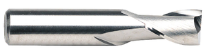 Rushmore USA 2 Flute Stub Length Solid Carbide Single End Mill, 5/32" Size, 3/16" Shank Diameter, 5/16" Flute Length, 2" Overall Length