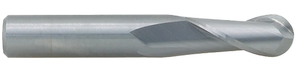 Rushmore USA 2 Flute Micrograin Solid Carbide Ball Nose Single End Mill, 5/32" Size, 3/16" Shank Diameter, 9/16" Length of Cut, 2" Overall Length - 20-605-010