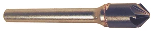Rushmore USA 6 Flute Solid Carbide CNC Precision Single End Countersink, 90° Angle, 1" Size, 1/2" Shank Diameter, 2-3/4" Overall Length