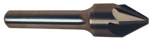 Rushmore USA 6 Flute Solid Carbide Countersink, 60° Angle, 1" Size, 1/2" Shank Diameter, 3" Overall Length