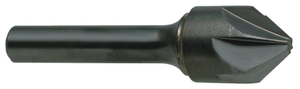 Rushmore USA 6 Flute Solid Carbide Countersink, 82° Angle, 5/8" Size, 1/4" Shank Diameter, 2-1/2" Overall Length