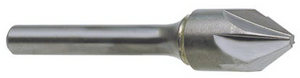 Rushmore USA 6 Flute Solid Carbide Countersink, 90° Angle, 1/2" Size, 1/4" Shank Diameter, 2-1/2" Overall Length