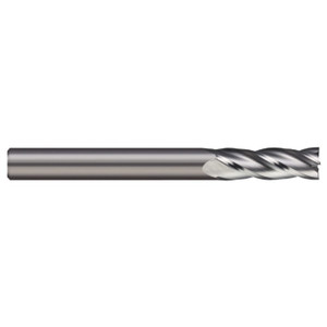 Micro 100 3 Flute Micrograin Solid Carbide Single End Mill, 7/64" Size, 1/8" Shank Dia., 7/64" Length of Cut, 1-1/2" Overall Length