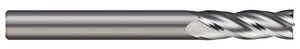 Micro 100 2 Flute Stub Length Solid Carbide Single End Mill, 3/64" Size, 1/8" Shank Diameter, 3/32" Flute Length, 1-1/2" Overall Length