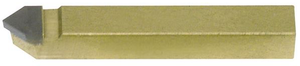 Precise Carbide Tipped Tool Bit, Pointed Nose 80° Included Angle, Style D6, 3/8" Grade C2
