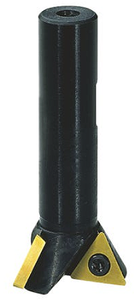 Dorian Tool Indexable 60° Dovetail End Mill, 1/2" Cutting Dia., 1 Insert - D60X-050-TD11-037