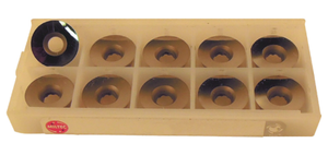 MIL-TEC Round, Indexable Carbide Milling Insert, Edge Prep, TiB2 Coating SS312-MTC322 - 10 Pack Only