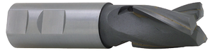 Precise 3 Flute 1" Size Carbide Tipped Heavy Duty Center Cutting End Mill, 1" Shank, Length of Cut 1-29/64", 4-1/8" OAL