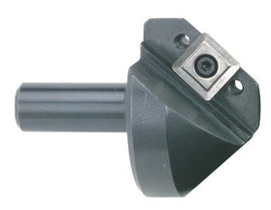 APT 82° Point Angle Single Insert Indexable Countersink & Chamfering Holder, 1/2" Shank Dia., Maximum Cutter Body 1-3/4" - CC282