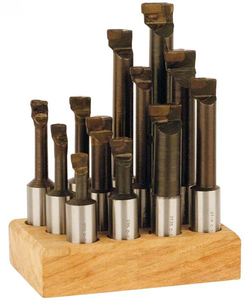 Precise 12 Piece C2 Carbide Tipped Boring Bar Set, 3/4" Shank Diameter - PD-750