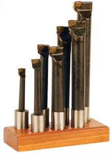Precise 7 Piece C2 Carbide Tipped Boring Bar Set, 1" Shank Diameter - PE-1000