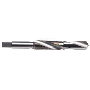 Precise H.S.S. Combination Drill & Tap, 1/4" Size, 28-NF T.P.I., 17/32" Drill Length, .2175" Diameter, 15/16" Thread Length