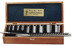 duMONT 8 Piece 12 Combos HSS Fractional Keyway Broach Set  #40-1/2A - 11131 - 30-600-041