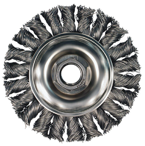 Advance Brush CombiTwist Full Cable Knot Twist Stainless Steel Wheel Brush, 6" Diameter, .023" Wire Size - 82757 - 52-001-237