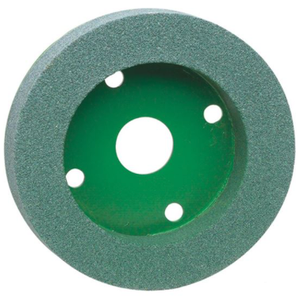 CGW Green Silicon Carbide Plate Mounted Grinding Wheel, 6" x 1" x 4", 120 Grit - 34952- 53-202-101