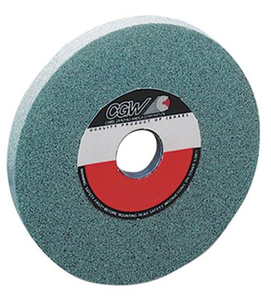 CGW Green Silicon Carbide Tool Room Surface Grinding Wheel, 8"X 1/2"X 1-1/4", 80I Grit - 34681