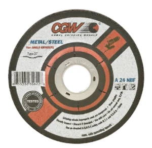 CGW Depressed Center Wheel, A24N, 4-1/2" Diameter x 5/8"-11 Hole Size