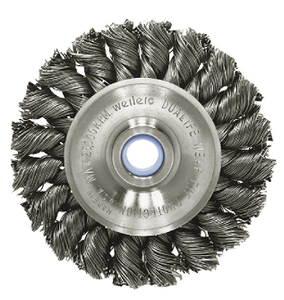 Weiler Knot Style Wire Wheel Brush, 8" Diameter, Wire Size .023" - 08155