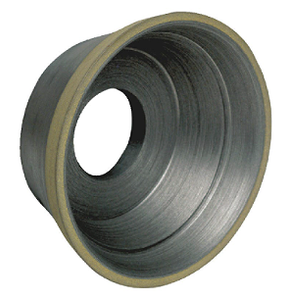 Precise 5" Flaring Cup Diamond Wheel, 150 Grit, 1/8" Diamond Depth, 7/16" Insert  Length