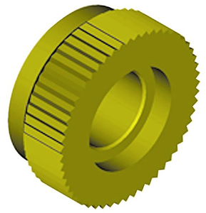 Precise SW2 Series Straight Knurl Wheel, 1/2" Dia. 30 Pitch - 55-367-030