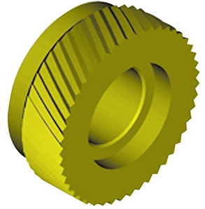 Precise SW4 Series Diagonal Right Knurl Wheel, 1" Dia. 30 Pitch