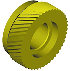 Precise SW4 Series Diagonal Left Knurl Wheel, 1" Dia. 30 Pitch - 55-367-830