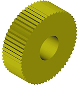 Precise M Series Straight Knurl Wheel, 1" Dia. 16 Pitch - 55-369-202