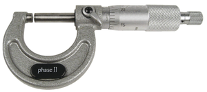 Phase II 0-1" Range  .0001" Grad. Flat End Spindle Outside Micrometer - 107-001