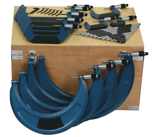 Precise 12 Piece Outside Micrometer Set, 0-12" Range Per Set - 5712