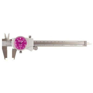 Mitutoyo Dial Calipers Series 505-675-52 Purple Faced Caliper, 6 Inch Range