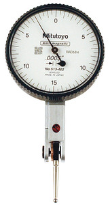 Mitutoyo Horizontal Dial Test Indicator, 0 - 0.030" Range, 0-15-0 Reading - 513-402-10E - 57-015-245