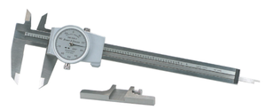 TESA Brown & Sharpe 0-6" White Face Dial Caliper & Depth Base Attachment Set - PCS-96 - 57-016-960