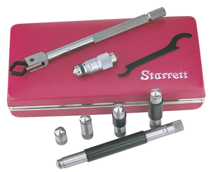 Starrett Tubular Inside Micrometer Set, 1-1/2" - 8" Range, 5 Rods - 823AZ - 57-052-460