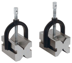 Precise Precision "V" Blocks & Clamps Set, Matched Pair, 1/4 - 1-1/2" Capacity, 2-3/4" x 1-3/4" x 1-5/8"