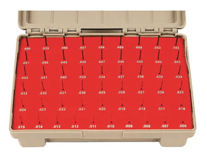 Vermont Gage 125 Piece ZZ Class Minus Pin Gage Set, .6260" thru .7500" Range