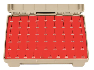 Vermont Gage 55 Piece ZZ Class Minus Pin Gage Set, .0060" - .0600" Range