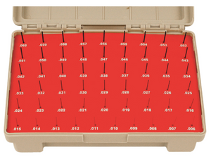 Vermont Gage Black Guard Class ZZ 82 Piece Pin Gage Set, .7510" thru .8320" Range, Minus