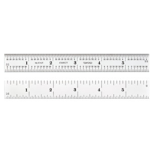 Starrett C604R-6 Steel Rule with Inch Graduations, 6", EDP 52678