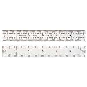 Starrett C604RE-6 Steel Rule with Inch Graduations, 6", EDP 52660