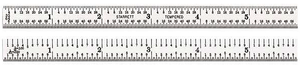 Starrett 18" 16R Graduation Flexible Steel Rule C316R-18