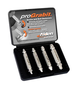 Alden 4 Piece Pro Grabit Screw & Bolt Extractor Set - 8440P