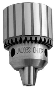 Jacobs Plain Bearing Geared Key Drill Chuck, Medium Duty Taper Mounted Chuck with Key, Model #0, 1/64 - 5/32" Capacity, 0JT Mount